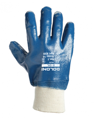 Рукавички D-OIL трикотажні з нітриловим покриттям DOLONI 10 розмір